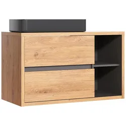 WASCHTISCH 100cm Rigel Holz und Anthrazit