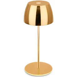 Briloner, Tischlampe, Akku LED Tischleuchte - Mini, Touch, Gold (150 lm)