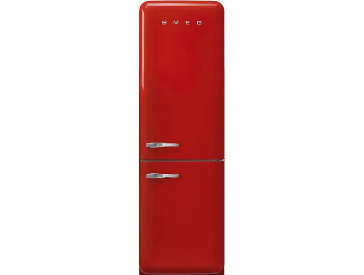Smeg Kühl-Gefrier-Kombination, Rot, Metall, 2 Schublade(n),3 Schublade(n) Schubladen, C, 60x196.8x72.8 cm, Made in Italy, Abtauautomatik, LED-Innenbeleuchtung, elektronische Temperaturregelung, No-Frost, Warneinrichtung bei Temperaturanstieg, Kälteakku, Urlaubsschaltung, Küchen, Küchenelektrogeräte, Kühl- & Gefrierschränke, Kühl- und Gefrierkombinationen