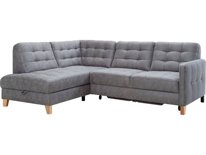 Ecksofa EXXPO - SOFA FASHION Elio, kompakt & bequem, zeitloses Design, Breite 228cm, L-Form , grau (anthrazith), B:228cm H:84cm T:174cm, Sofas, Ecksofa, wahlweise mit Bettfunktion und Bettkasten