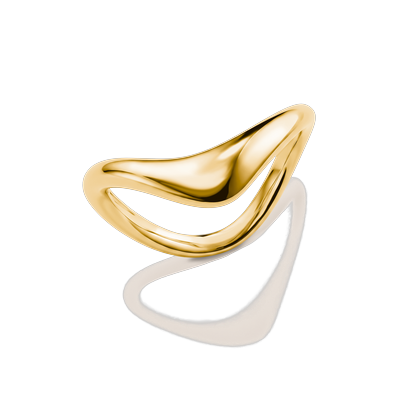 Fingerring THOMAS SABO "Fluid Elegance Ring gelbgoldfarben" Gr. 60, gold (gelbgoldfarben), Fingerringe, Damen, 60, Metall, Fingerring