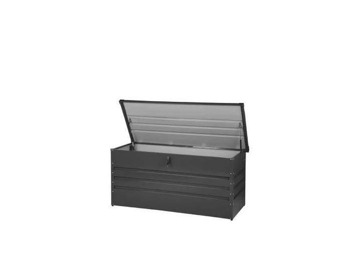Coffre de rangement extérieur - BELIANI - CEBROSA - Gris - Métal - Rectangulaire