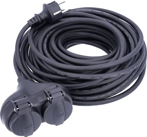 AS Schwabe 60664 Steckdosen-Verteiler Schwarz