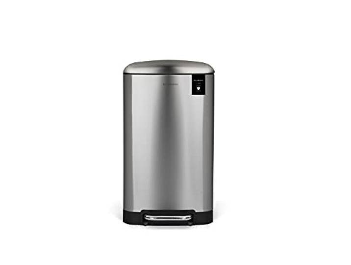 Les Collectors Küchen-Tretabfalleimer Edelstahl N°712 Fassungsvermögen 30 L, Kompakt, Praktisch, Herausnehmbarer Inneneimer, Design, Strapazierfähig, Geräuscharmer Deckelverschluss