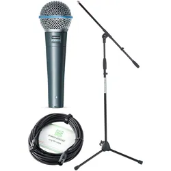 Shure Beta 58A Mikrofon Set+ Ständer+ Kabel