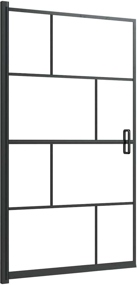 vidaXL Cabine de douche ESG 80x140 cm Noir