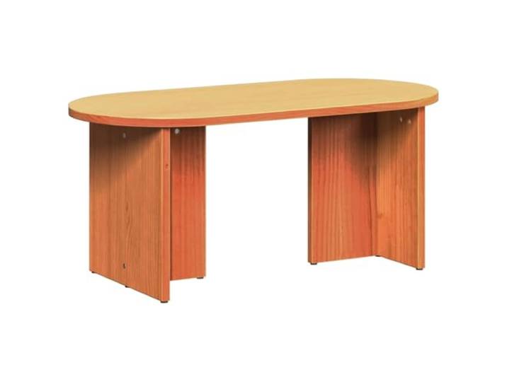 HKLGBVCR Couchtisch oval aus massivem Kiefernholz, 80 x 39,5 x 35 cm
