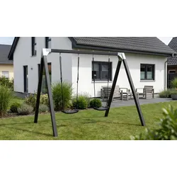 Luxus Schaukelgestell 268 x 260 x 225 cm - Holzschaukel aus schwedischer Kiefer/Fichte – Kinderschaukel aus Leimholz – Schaukel für Garten