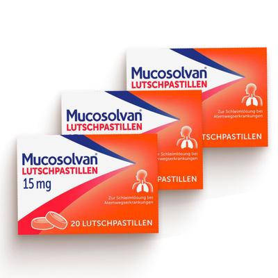 Mucosolvan Lutschpastillen 15 mg 3er Set 3x20 St