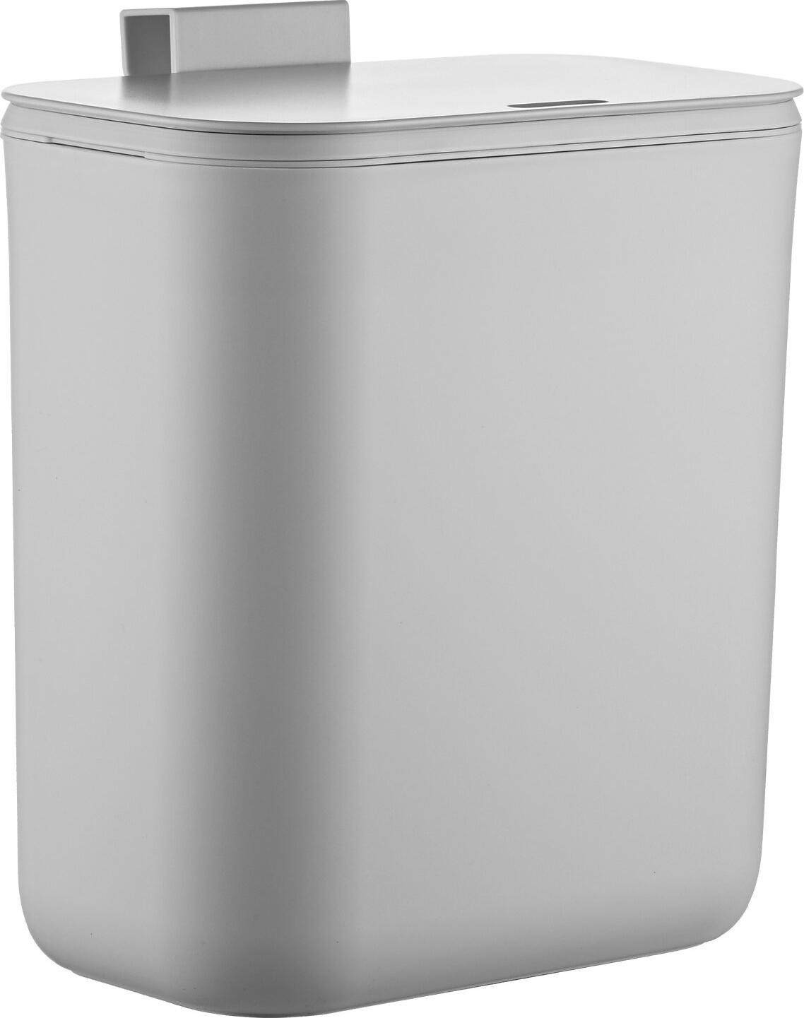 Relaxdays Vuilnisbak voor onder de spoelbak, 9 liter, grijs