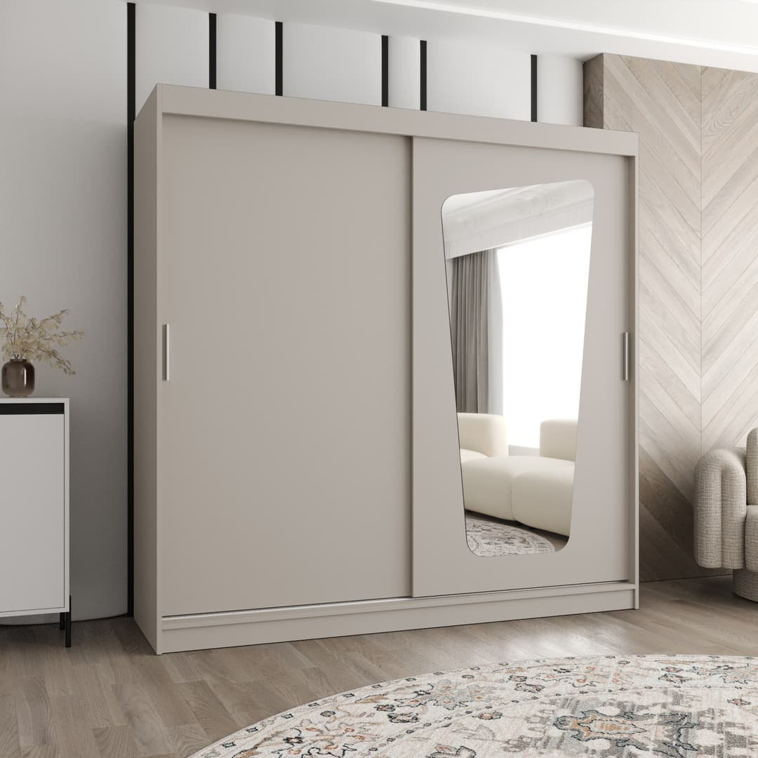 Latitude Run Artisan Wardrobe - Durable Storage for Busy Households Cashmere 200cm H x 200cm W x 62cm D