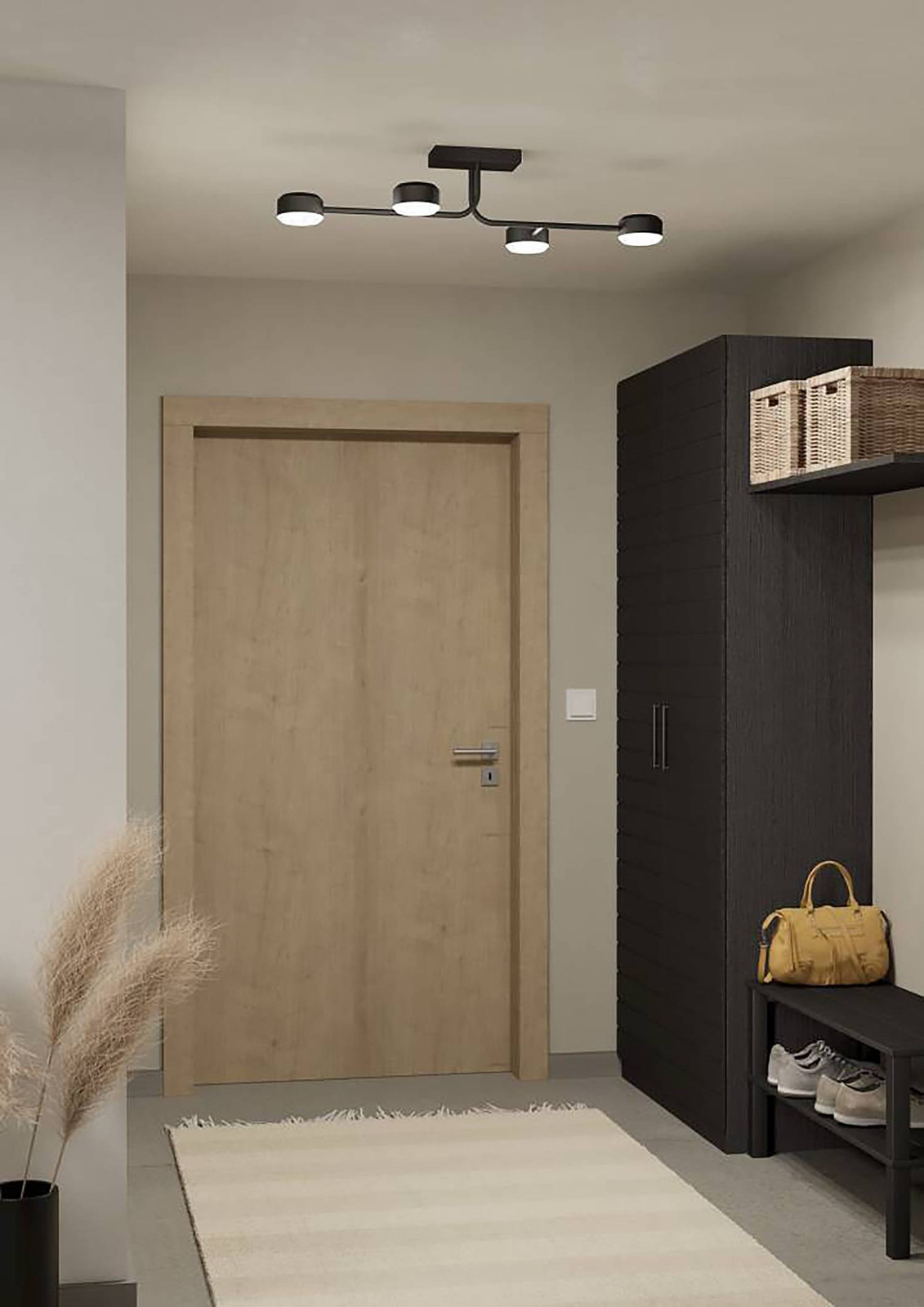 Eglo Clavellina Led plafondlamp zwart