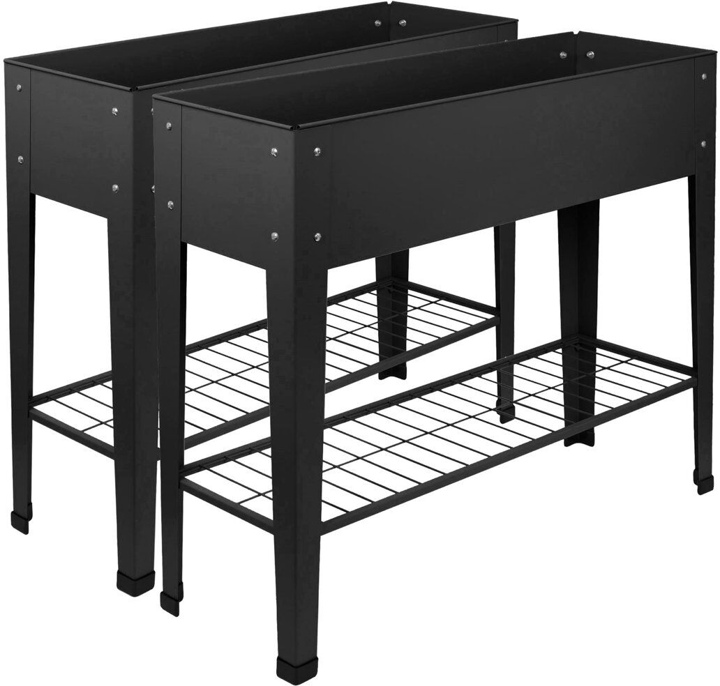 Harbour Housewares Outdoor Raised Garden Bed Black 79.5cm H X 12.2cm D