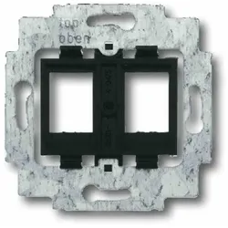 Busch-Jaeger Tragring, Modular-Jack, schwarz, matt, Befestigung mit Schraube, ohne Beschriftungsfeld