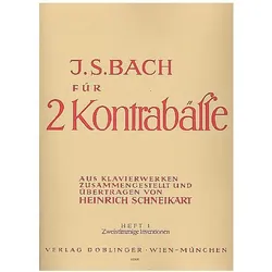 Bach für 2 Kontrabässe Band 1 Zweistimmige Inventionen Partitur, Ratgeber von Johann Sebastian Bach