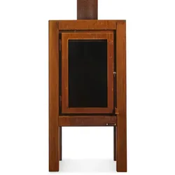 Quaruba Terrassenkamin Corten-Stahl Ohne Rollen XXL 1 Seite Glas
