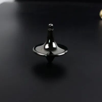 Youfap Market Totem Print Spinning Top, Metal Gyro For Great Accuracy And Silver Performance black