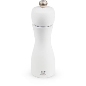 Peugeot Gewürzmühle Tahiti 2423900, Höhe 15 cm, Buchenholz, weiß, Zirkonia-Mahlwerk, Salzmühle