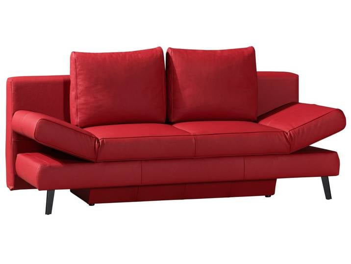 Novel Schlafsofa LAVINIA, rot, Leder