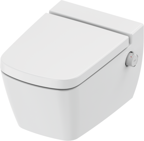 TECE Wand-WC 9700216 mit Duschfunktion, Set mit Deckel Classic, Warm- und Kaltwasser, weiß