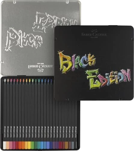 Faber-Castell Buntstifte Black Edition 24er Metalletui