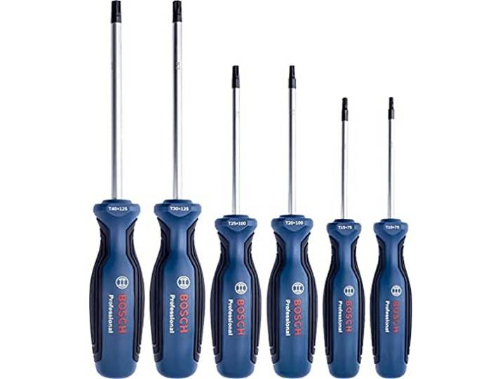 Bosch Professional 6-delige Torx schroevendraaierset (Torx, S2-staal)