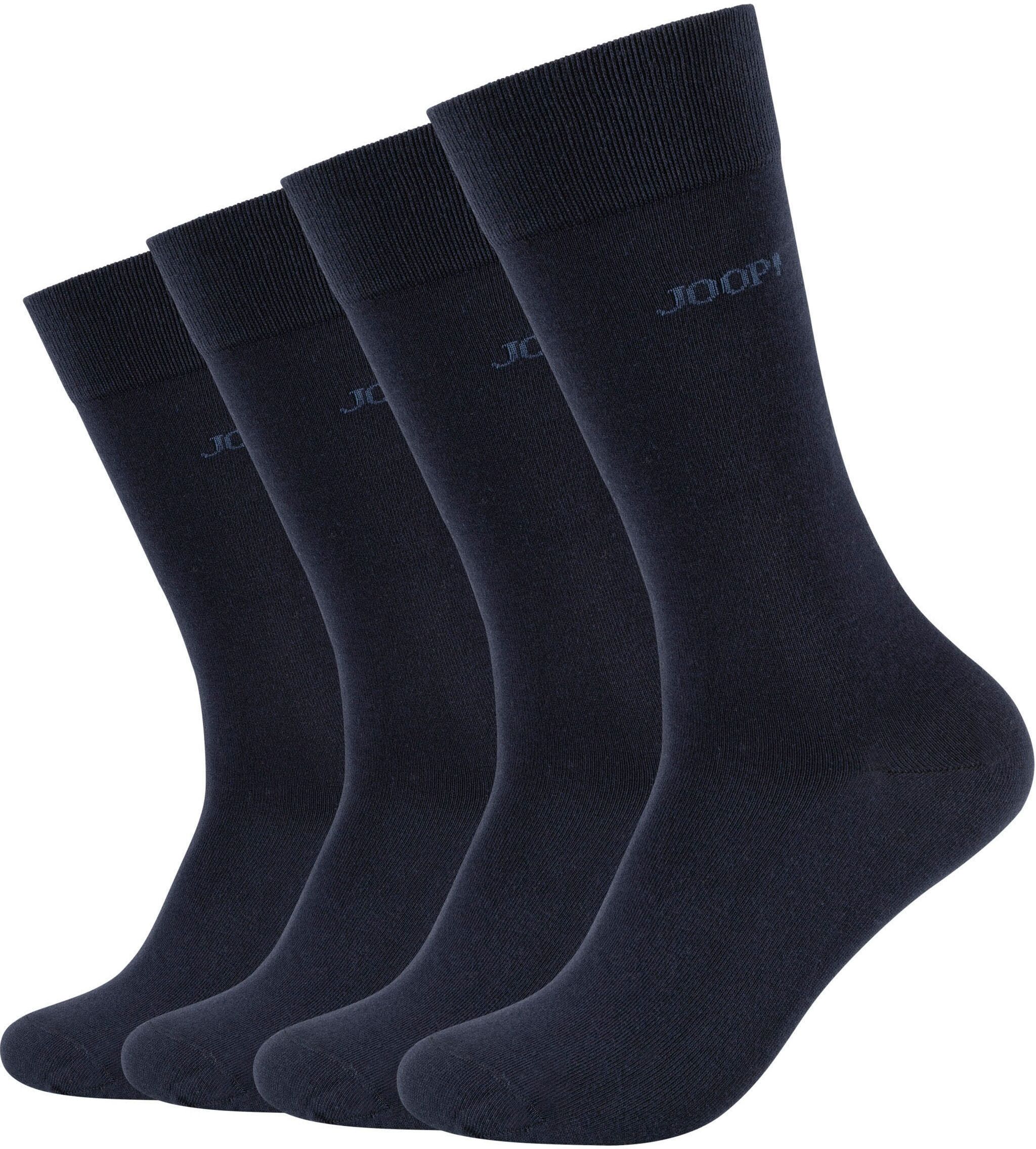 Joop! Socken JOOP "premium essentials", Damen, Gr. 43-46, blau (navy), Obermaterial: 62% Baumwolle, 36% Polyamid, 2% Elasthan, Socken Socken, Premium Essentials, verstärkte Ferse, haltbare Spitze navy 43-46