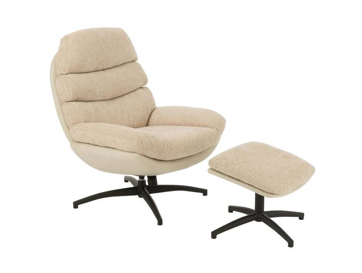 Fauteuil Relax Pivotant Avec Repose Pieds - Alline