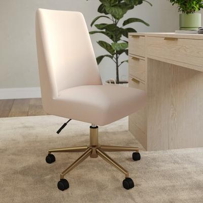 Martha Stewart Upholstered Height Adjustable Swivel Home Office Chair
