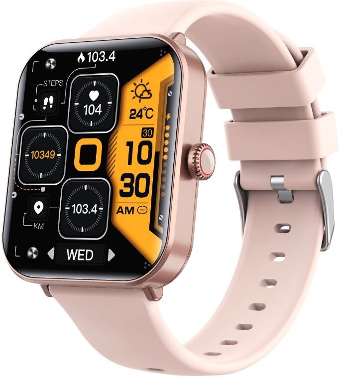 INF Smartwatch kompatibel mit iOS und Android, Bluetooth-Anrufe, IP67, Sportmodi und magnetisches Laden Gold
