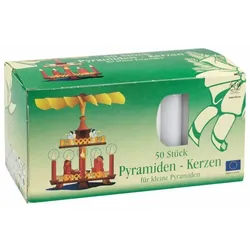 Pyramidenkerzen weiß 14x70mm 600 Stück