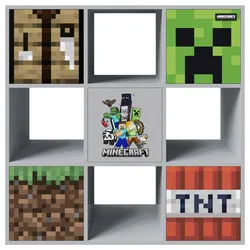 Regal Minecraft ca. 90x90x30 cm Grau
