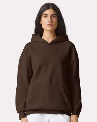 American Apparel RF498 ReFlex Fleece Hoodie Sweatshirt in Brown size 3XL   Cotton/Polyester Blend