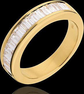 Edenly Trauring semi pavÃ© in Gelbgold - 1 Karat