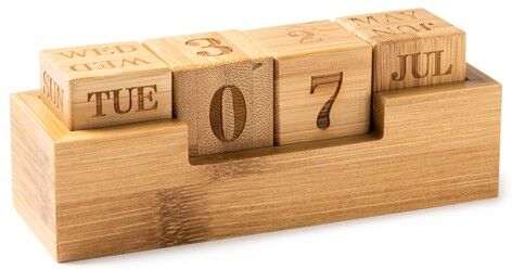 Calendrier perpétuel de table à personnaliser en bambou Medus beige TAILLE UNIQUE ADULTE