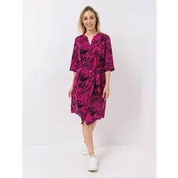 EVA LUTZ Kleid mit Bindegürtel Knopfleiste leger weit