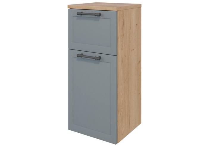 Celina Home Highboard Willow, Holzstruktur Steinblau, Metall, 1 Fächer, 1 Schublade(n) Schubladen, 40x88.5x38 cm, erweiterbar, Typenauswahl, umfangreiches Zubehör erhältlich, hängend, in verschiedenen Größen Holzdekoren erhältlich, Esszimmer, Anrichten