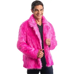 Chaks Jacke - Kunstfell: Fuchsia (XXL)