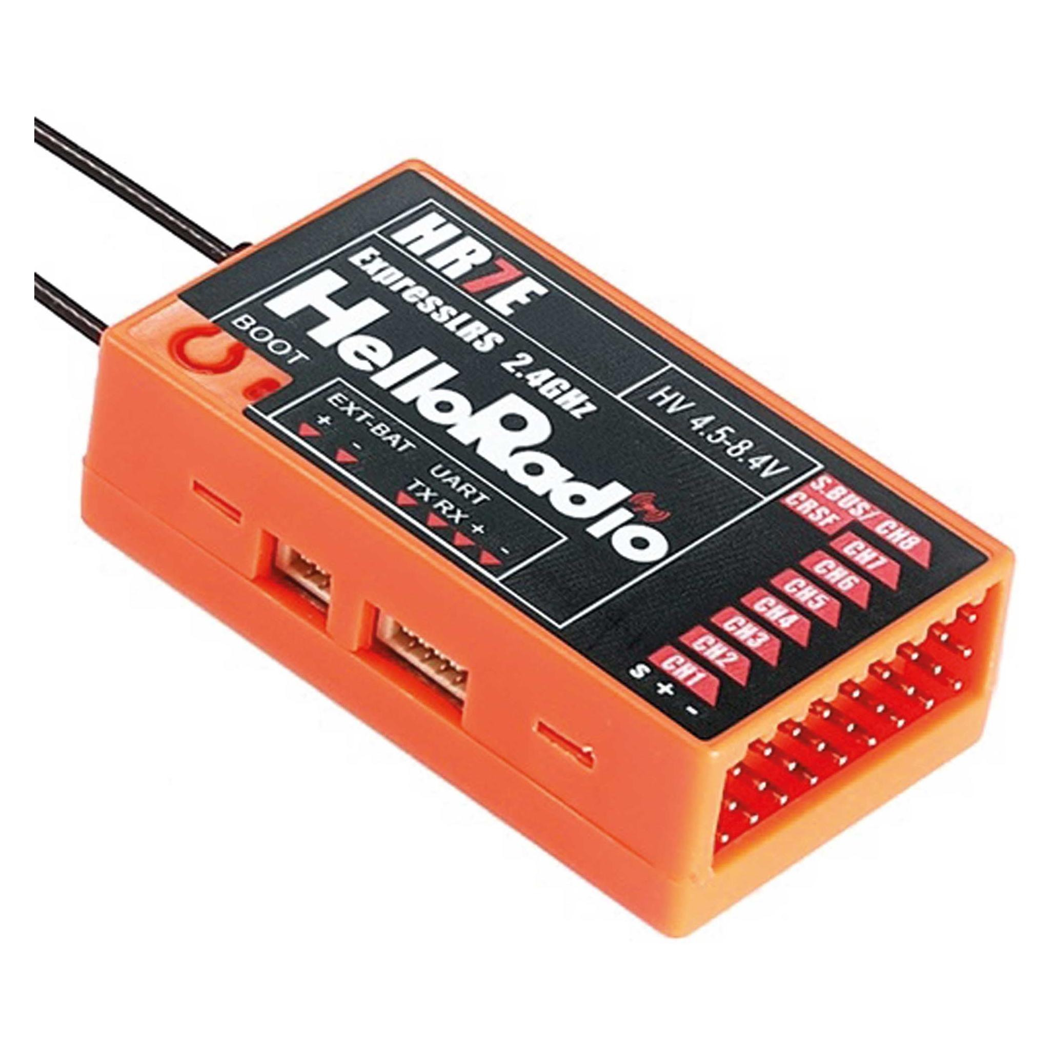 HelloRadio HR7E ELRS 2,4GHz Empfänger - 8 Kanäle rot (HR2004)