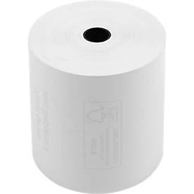 Thermorolle Exacompta, für Kassen, 1-lagig, BPA-frei, FSC-zertifiziert, 48 g/m², L 76 m x B 80 mm, Ø 72 mm, 10 Rollen, weiss