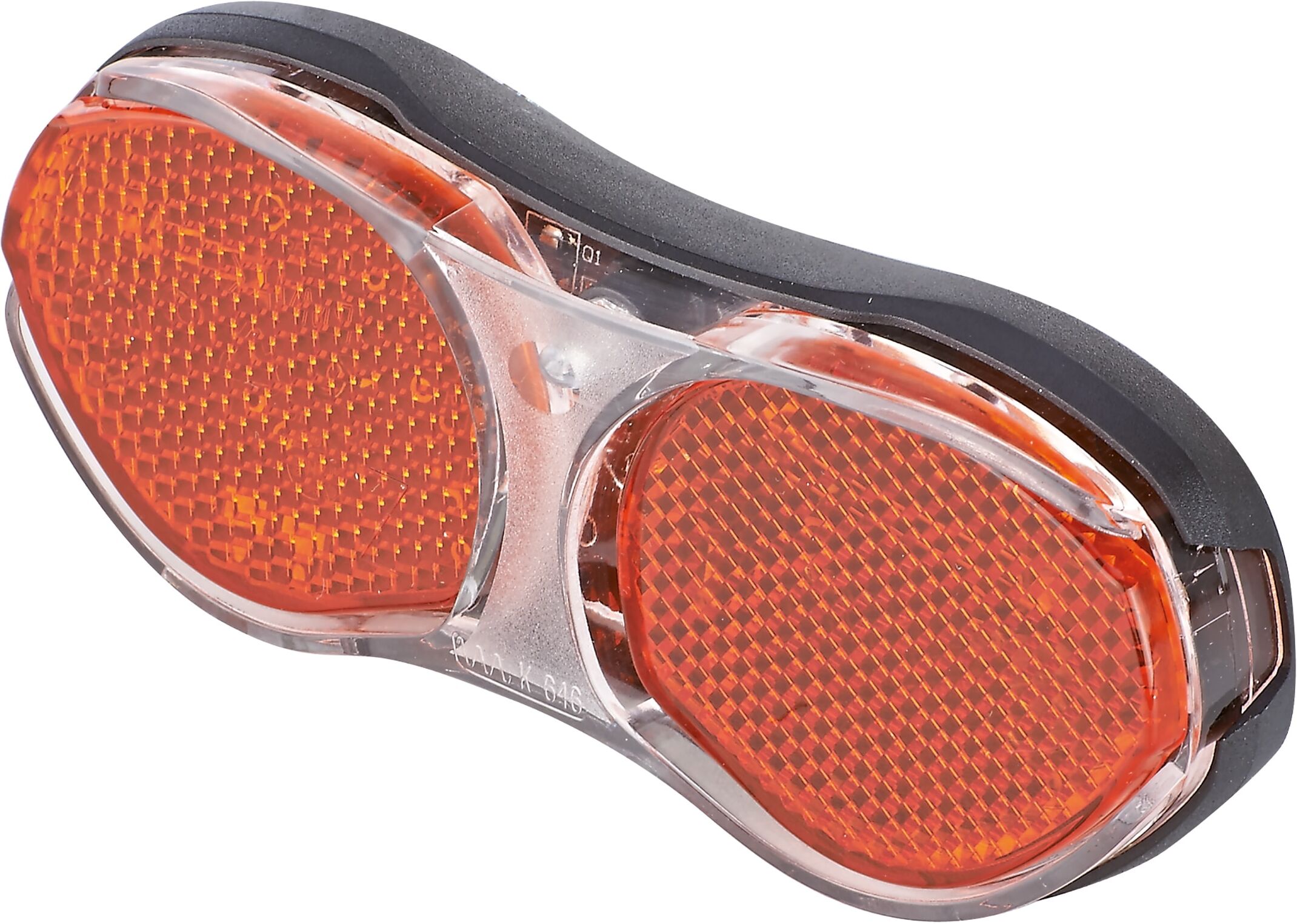 Fahrrad-Frontlicht PROPHETE "LED Rücklicht für Seiten und Nabendynamo", schwarz (schwarz, rot), Fahrradlampen