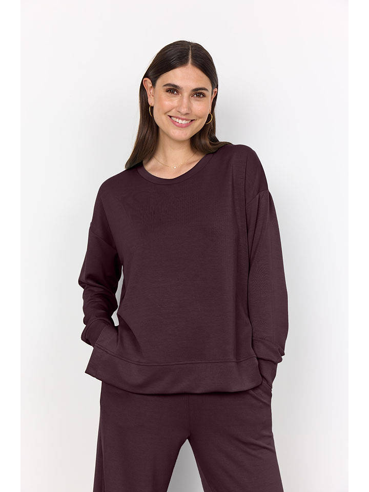 soyaconcept Sweatshirt "Banu" in Aubergine - XL