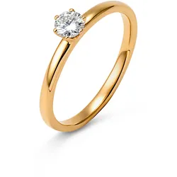 Tchibo - 585 Gold-Ring mit Brillant - Gr. 19 - gold