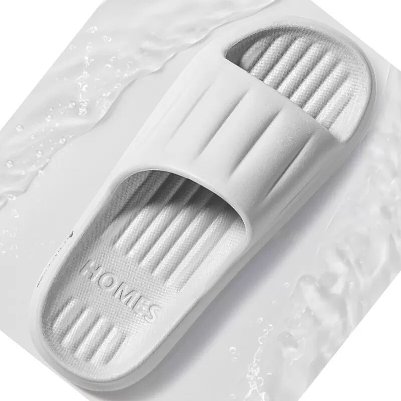 INF Pantoufles de bain antidérapantes en EVA - Respirantes, légères et confortables Gris L