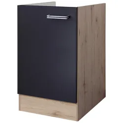 Spülenunterschrank Anthrazit/Eiche