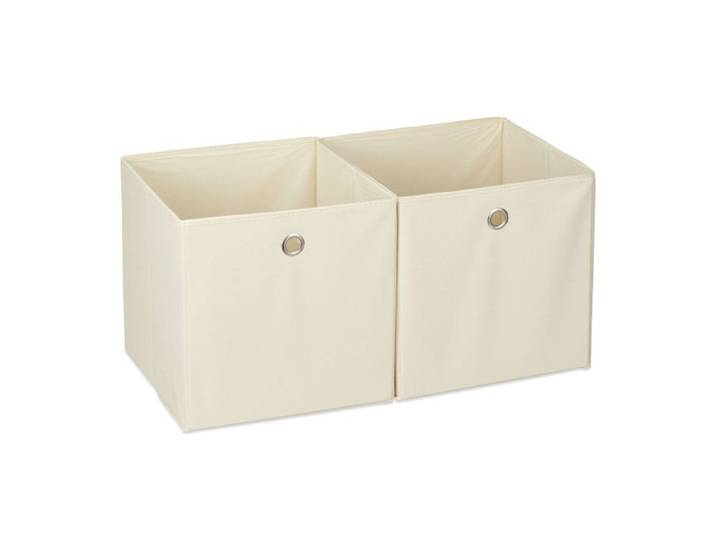Relaxdays Aufbewahrungsbox Stoff im 2er Set