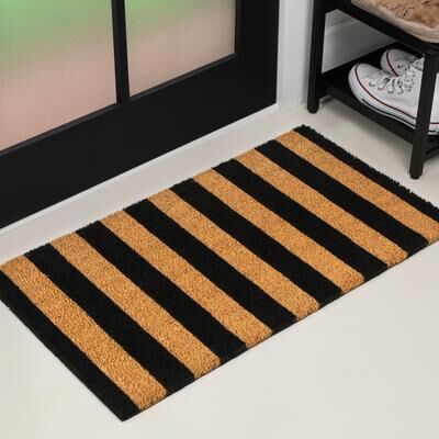 JONATHAN Y Classic Natural Coir Mat Indoor/Outdoor