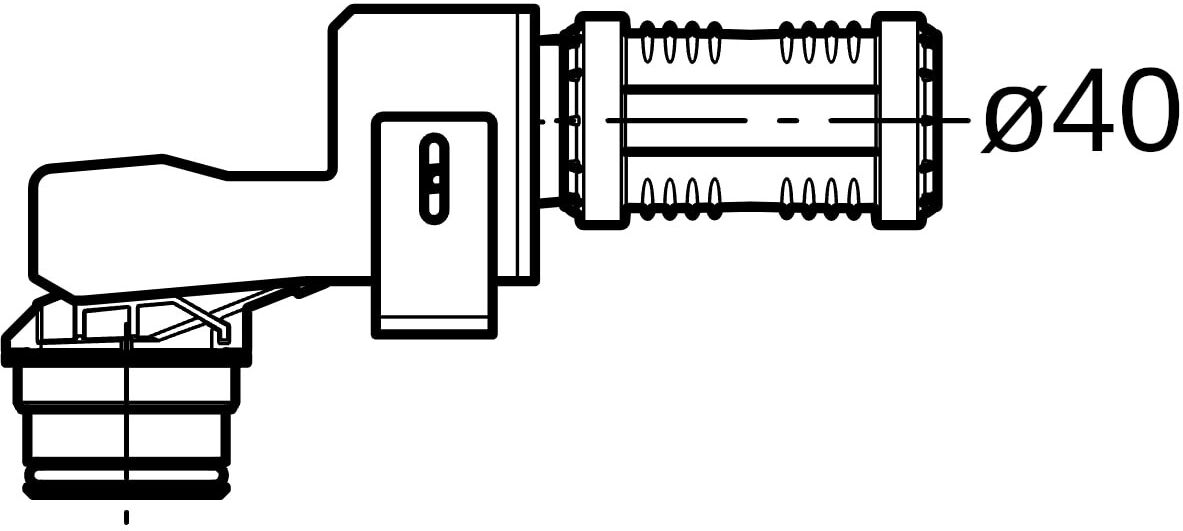 Geberit Adapter Badewannenanschluss für Wandablauf für Dusche, 154244001 154244001
