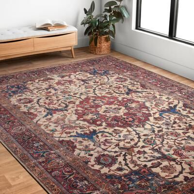 Alexander Home Tremezzina Printed Vintage Grand Medallion Boho Rug