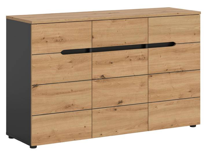 Kommode Canu Basalt grau / Artisan Eiche